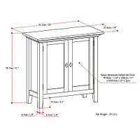 Simpli Home - Redmond Low Storage Cabinet - Distressed Grey