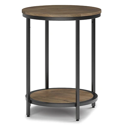 Simpli Home - Jenna Round Side Table - Warm Grey