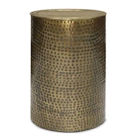 Simpli Home - Corbin Metal Side Table - Hammered Antique Gold