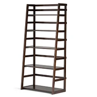 Simpli Home - Acadian Ladder Shelf Bookcase - Brunette Brown
