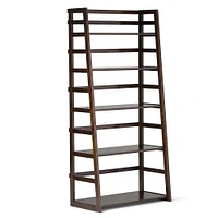 Simpli Home - Acadian Ladder Shelf Bookcase - Brunette Brown