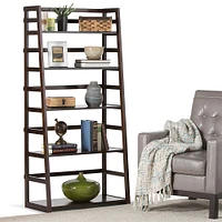 Simpli Home - Acadian Ladder Shelf Bookcase - Brunette Brown