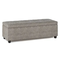 Simpli Home - Castleford Storage Ottoman - Distressed Grey