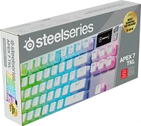 SteelSeries - Apex 7 Ghost TKL Wired Mechanical Red Linear Gaming Keyboard with RGB Backlighting - White