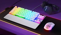 SteelSeries - Apex 7 Ghost TKL Wired Mechanical Red Linear Gaming Keyboard with RGB Backlighting - White