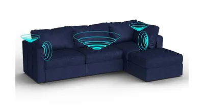 Lovesac - Seats + Sides Corded Velvet & Standard Foam with Speaker Immersive Sound + Charge System