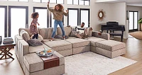 Lovesac - Seats + Sides Rained Chenille & Standard Foam with Speaker Immersive Sound + Charge System