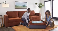 Lovesac - 4 Seats + 5 Sides Combed Chenille & Lovesoft with Speaker Immersive Sound + Charge System