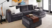 Lovesac - 4 Seats + 5 Sides Combed Chenille & Lovesoft with Speaker Immersive Sound + Charge System