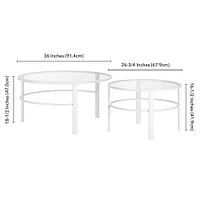 Camden&Wells - Gaia Nesting Coffee Table Set - White