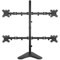 Mount-It! - Quad Monitor Desk Stand - Black