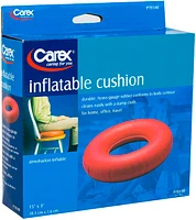 Carex - Inflatable Rubber Ring And Donut Pillow - RED