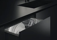 Fisher & Paykel - Integrated Single DishDrawer, Top Control, Tall, Stainelss Interior, Panel Ready, Water Softener 43 dba - Multi