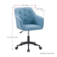 CorLiving - Marlowe Upholstered Button Tufted Task Chair