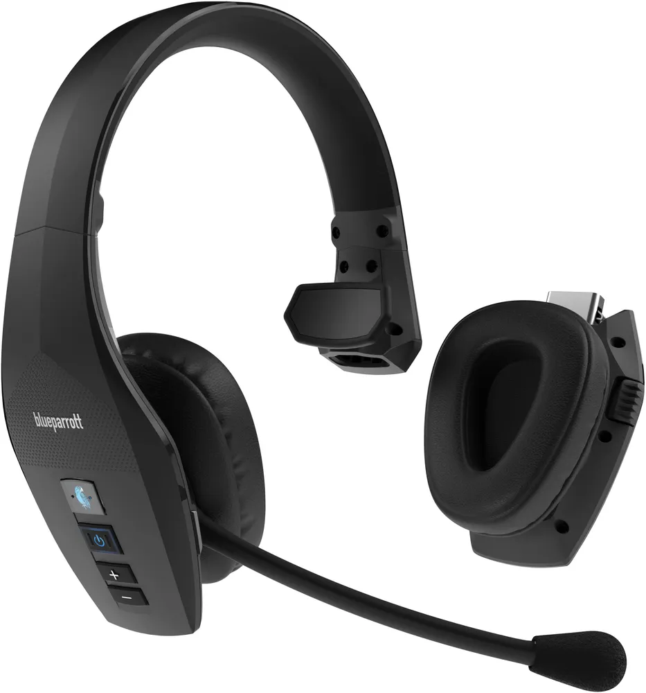 BlueParrott - S650-XT 2-in1 Convertible Wireless Headset with Active Noise Cancellation - Black