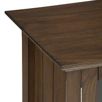Simpli Home - Bedford Low Storage Media Cabinet - Rustic Natural Aged Brown