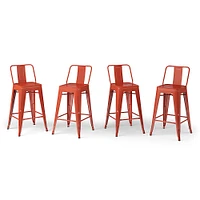 Simpli Home - Rayne Metal Counter Height Stool (Set of