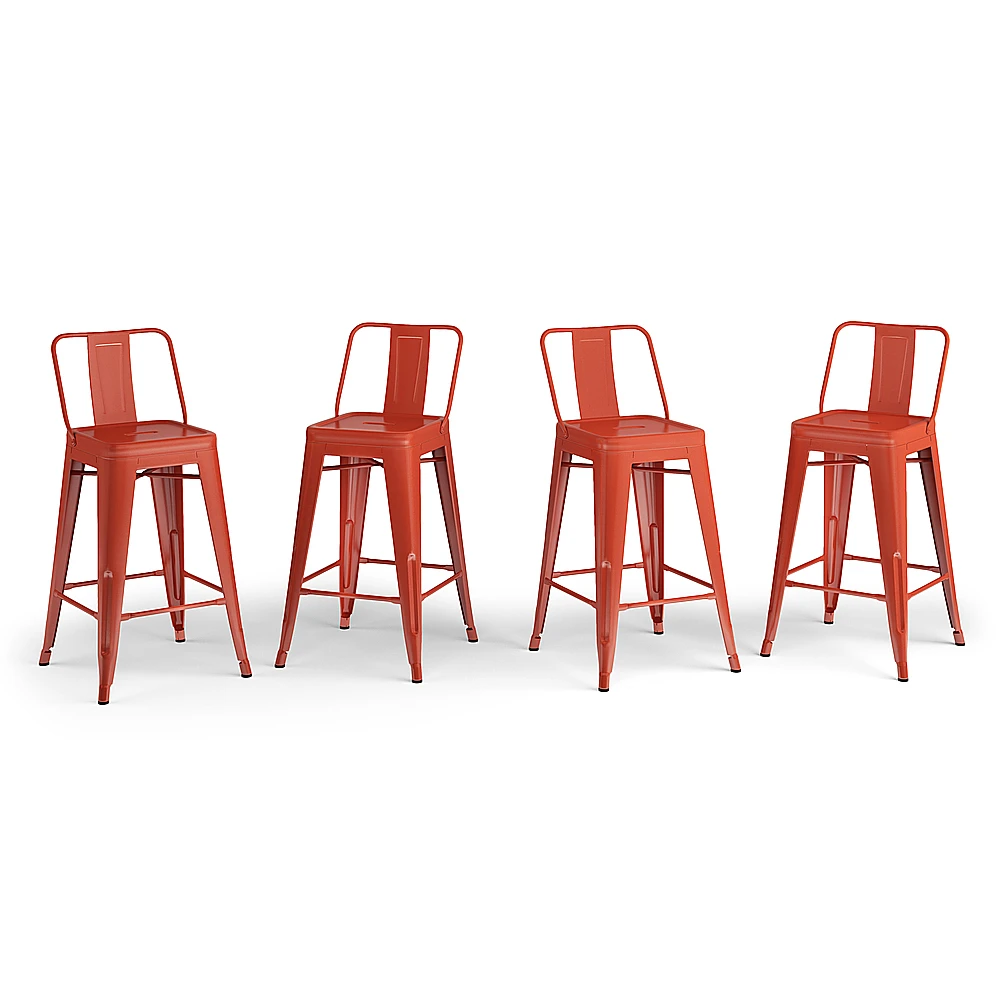 Simpli Home - Rayne Metal Counter Height Stool (Set of