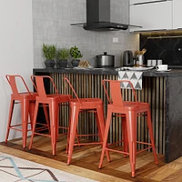 Simpli Home - Rayne Metal Counter Height Stool (Set of