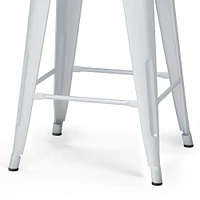 Simpli Home - Rayne Metal and Wood Counter Height Stool (Set of