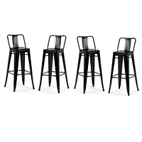 Simpli Home - Rayne Metal Bar Stool (Set of 4) - Black