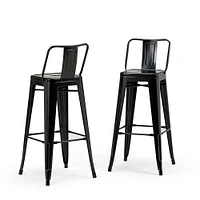 Simpli Home - Rayne Metal Bar Stool (Set of 4) - Black