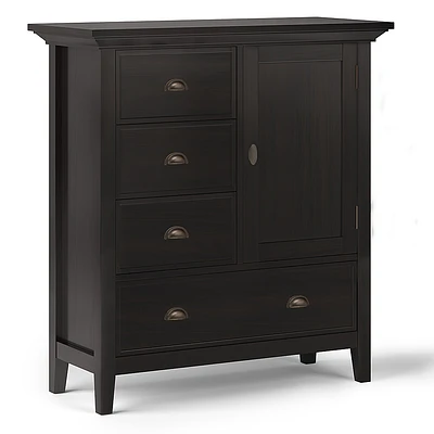 Simpli Home - Redmond Medium Storage Cabinet - Hickory Brown