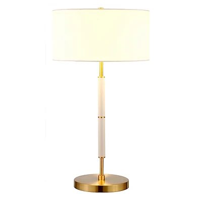 Camden&Wells - Simone Table Lamp - Matte White/Brass