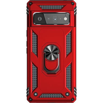 SaharaCase - Kickstand with Belt Clip Case for Google Pixel 6 Pro - Red