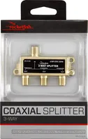 Rocketfish™ - 3-Way Coaxial Splitter - Gold