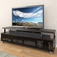 CorLiving - Bromley Wooden TV Stand, for TVs up to 95" - Ravenwood Black