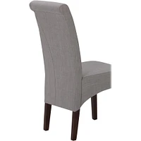 Simpli Home - Avalon Polyester & Wood Dining Chairs (Set of 2) - Dove Gray