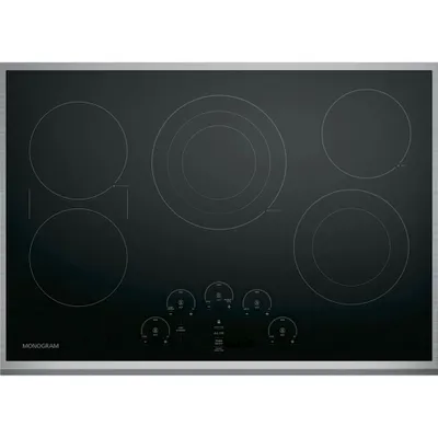 Monogram - 29.9" Electric Cooktop - Black/stainless steel