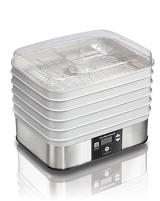 Hamilton Beach - 5-Tray Food Dehydrator - Silver/White