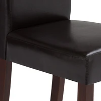 Simpli Home - Acadian Parson Polyurethane Faux Leather Dining Chairs (Set of 2) - Tanner's Brown