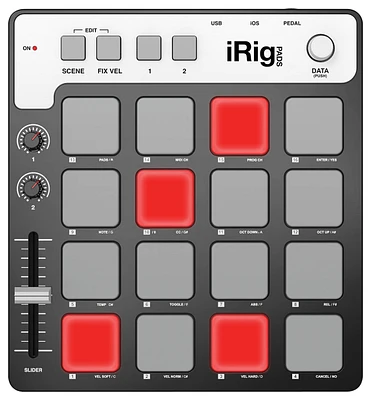 IK Multimedia - iRig PADS MIDI Groove Controller - Black/Gray