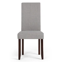 Simpli Home - Acadian Parson Polyester Fabric Dining Chairs (Set of 2) - Dove Gray