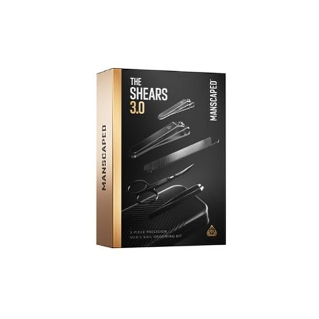 Manscaped - The Shears 3.0, 5-Piece Precision Men’s Nail Grooming Travel Kit, Stainless Steel Manicure Set - Black