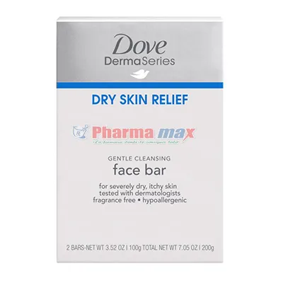 Dove Face Bar Dry Skin 2pk