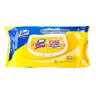 Lysol Desinfectant Wipes Lemon 80ct