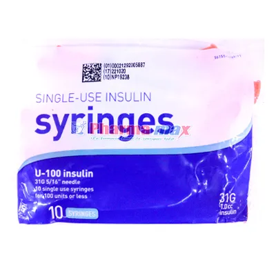 Leader Single Insulin Syringe 1.0cc 31G 10count