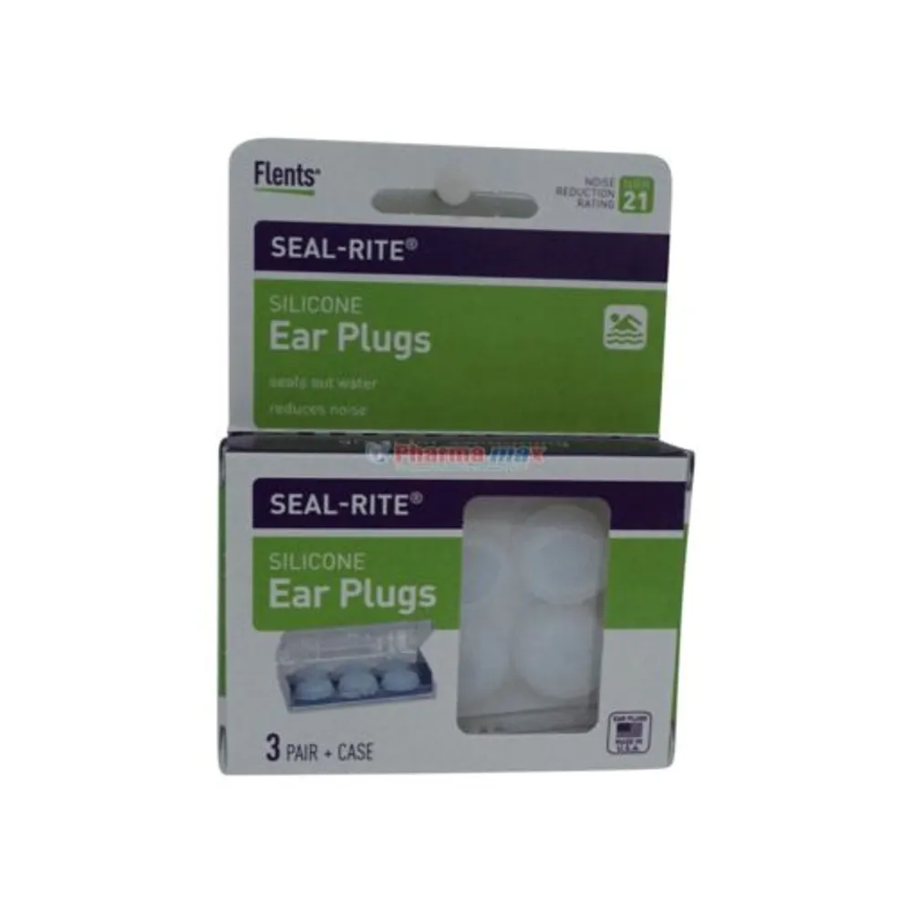 Flents Seal-Rite Silicone Ear Plugs 3 pairs