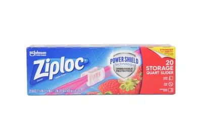 Ziploc Storage Quart Slider 20ct