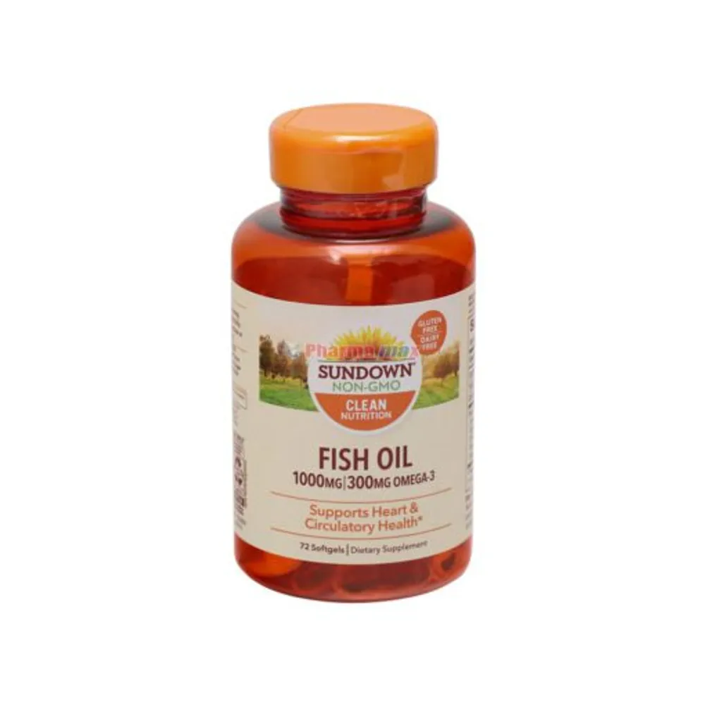 Sundown Fish Oil 1,000mg 72 Softgels