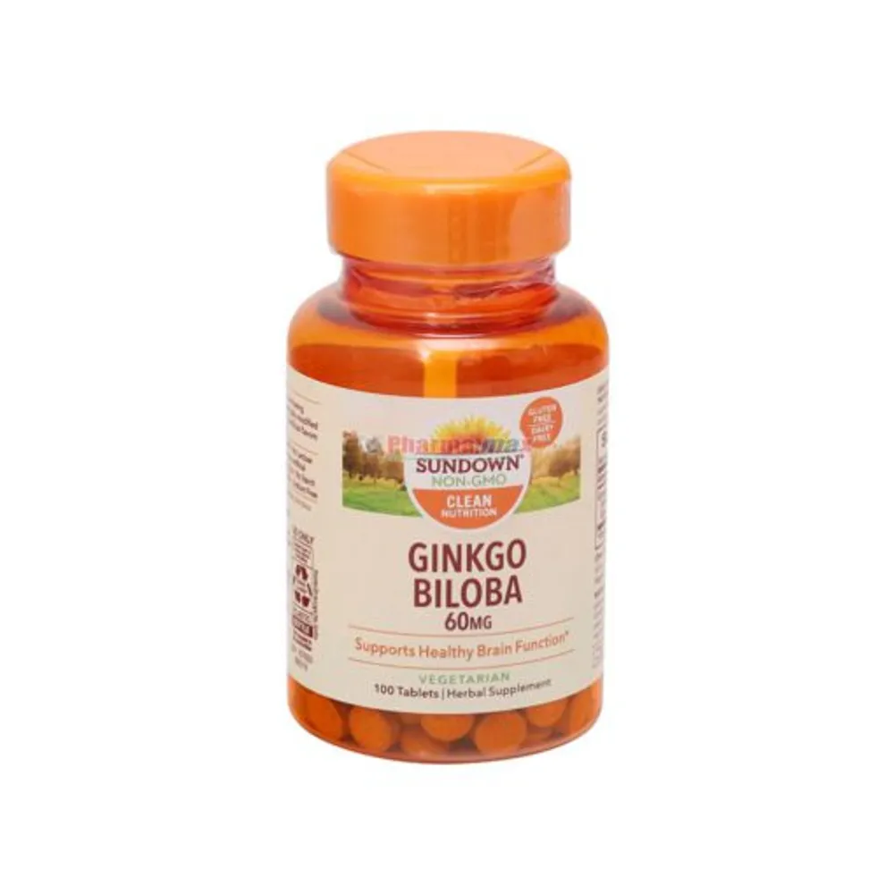 Sundown Ginkgo Biloba 60mg 100 Tablets