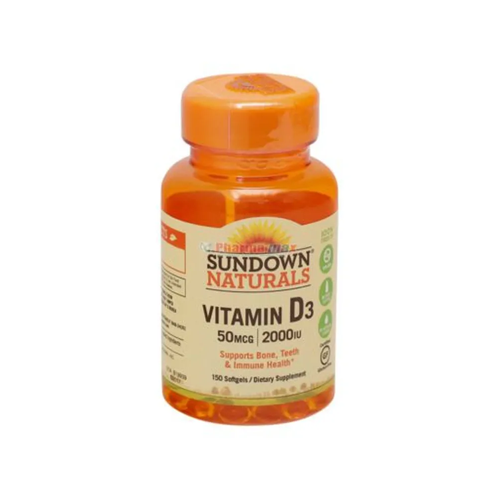 Sundown Vitamin D3 50mcg-2,000IU 150 Softgels