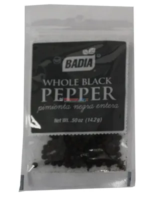 Badia Whole Black Pepper 0.50oz