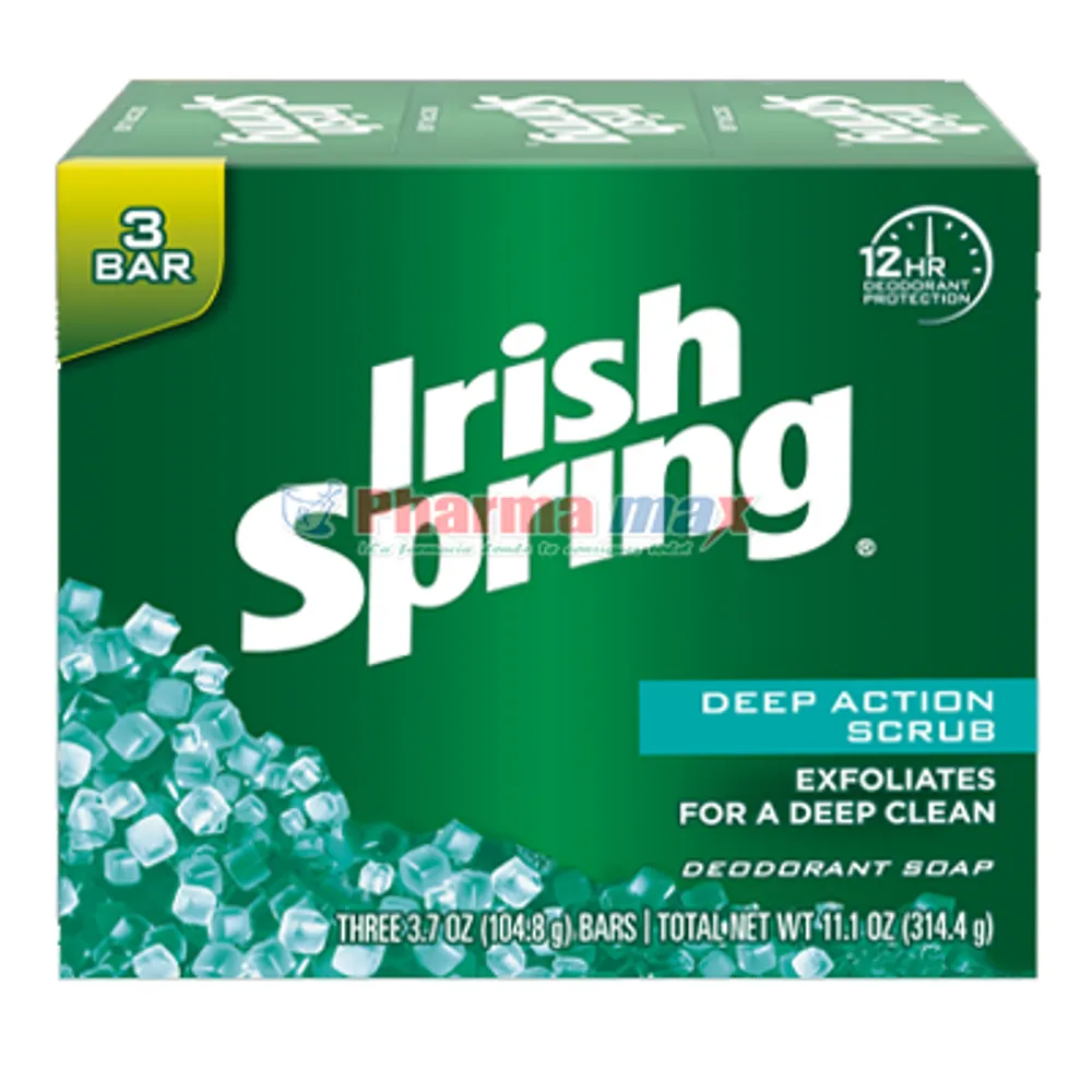 Irish Spring Deep Action Scrub 3 bars 3.75oz