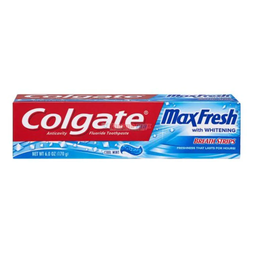 Colgate Toothpaste Max Fresh Breath Strips Cool Mint 6oz