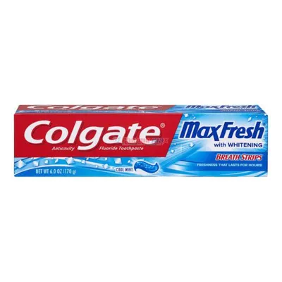 Colgate Toothpaste Max Fresh Breath Strips Cool Mint 6oz